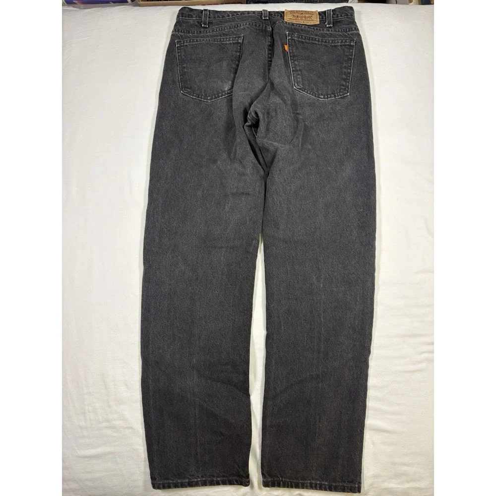Vintage 90s Levis 505 Orange Tab Made in USA Jeans Mens 34x32 Faded Black 1994
